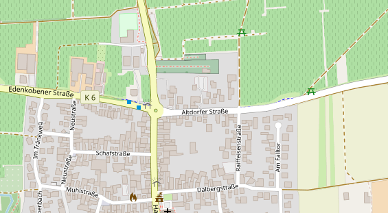 Restaurant auf Karte