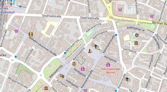 Restaurant auf Karte