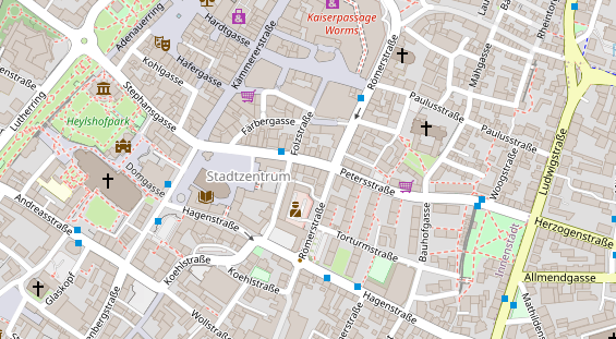 Restaurant auf Karte