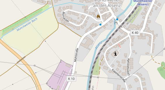 Restaurant auf Karte