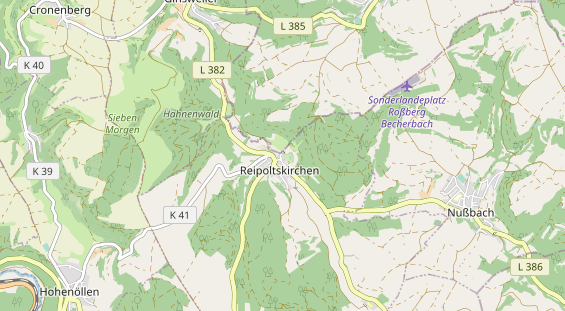 Restaurant auf Karte