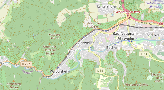 Restaurant auf Karte