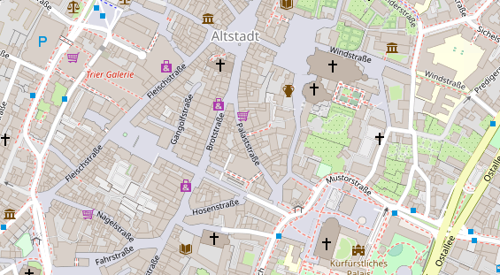 Restaurant auf Karte