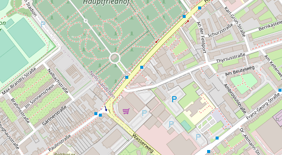 Restaurant auf Karte