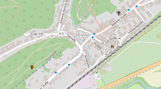 Restaurant auf Karte