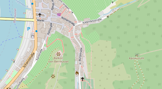 Restaurant auf Karte