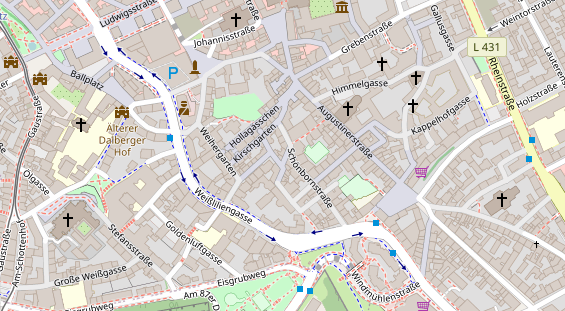 Restaurant auf Karte