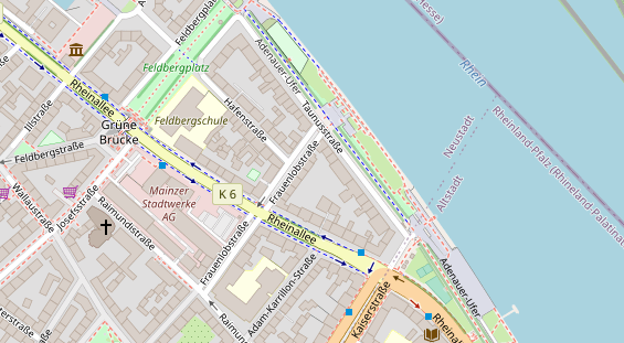 Restaurant auf Karte