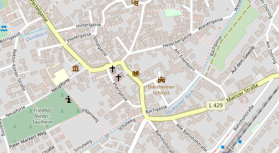 Restaurant auf Karte