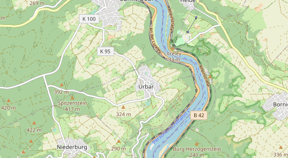 Restaurant auf Karte