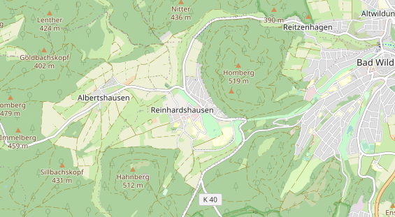 Restaurant auf Karte