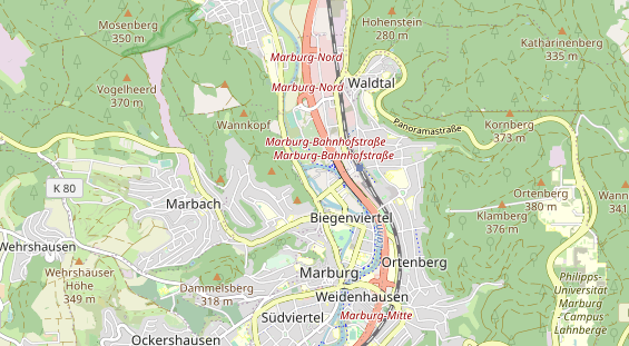 Restaurant auf Karte