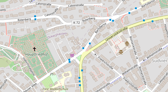 Restaurant auf Karte