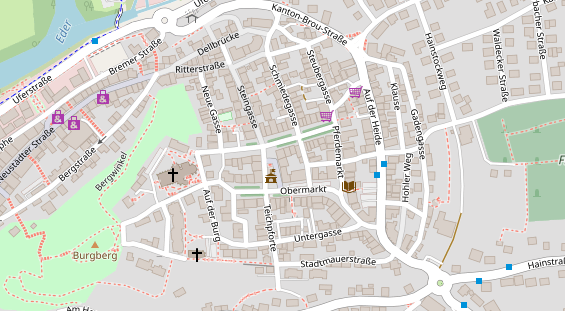 Restaurant auf Karte