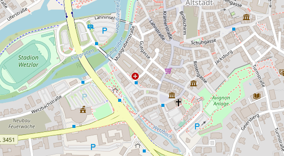 Restaurant auf Karte