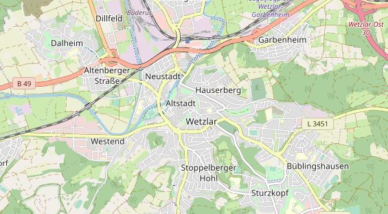 Restaurant auf Karte