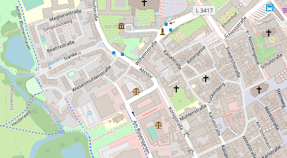 Restaurant auf Karte