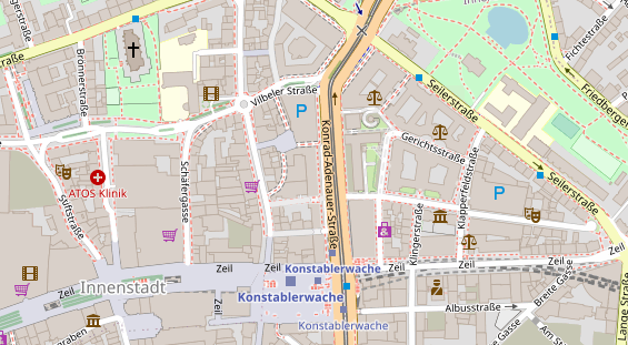 Restaurant auf Karte