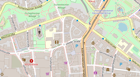 Restaurant auf Karte