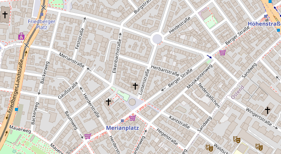 Restaurant auf Karte