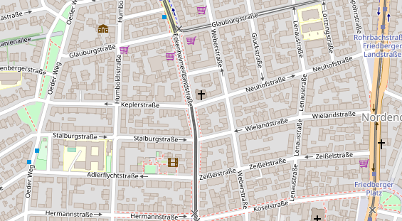 Restaurant auf Karte