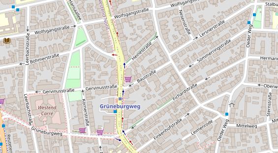 Restaurant auf Karte