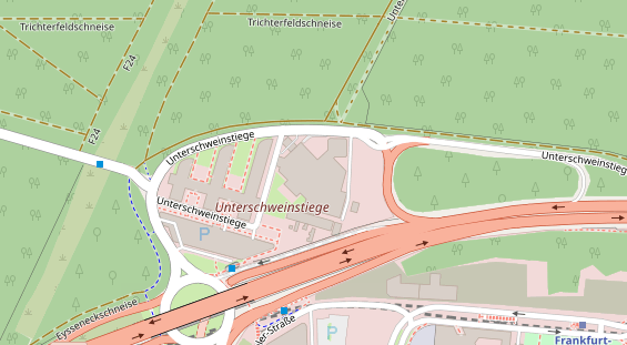 Restaurant auf Karte