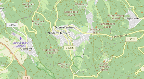 Restaurant auf Karte