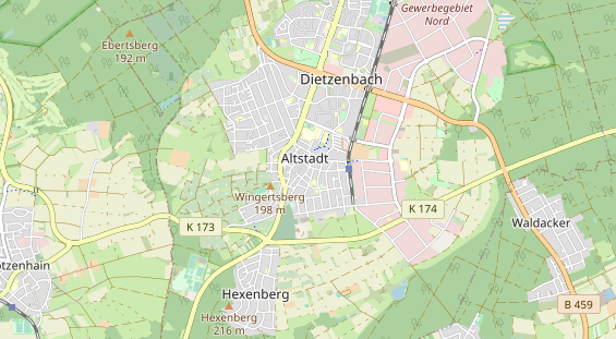 Restaurant auf Karte