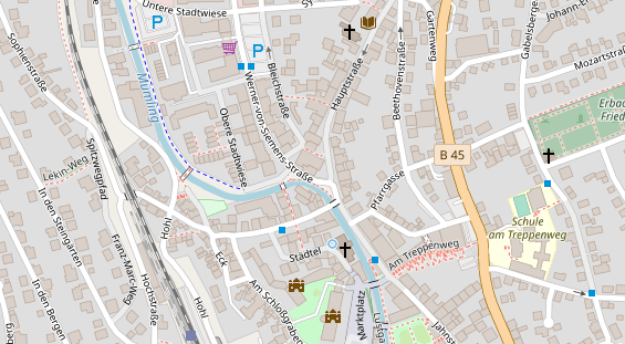 Restaurant auf Karte