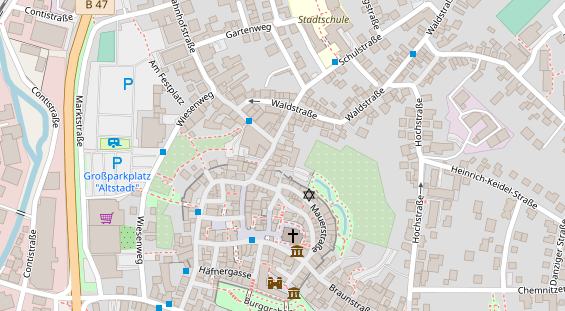 Restaurant auf Karte