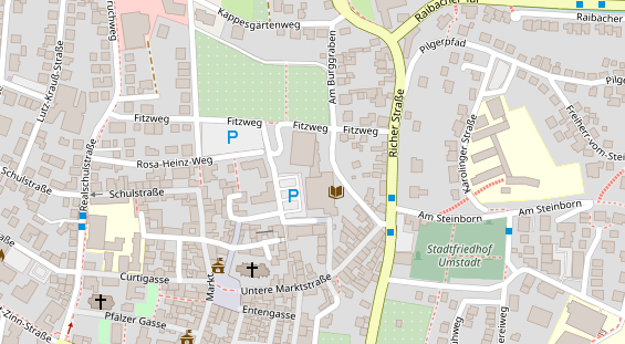 Restaurant auf Karte