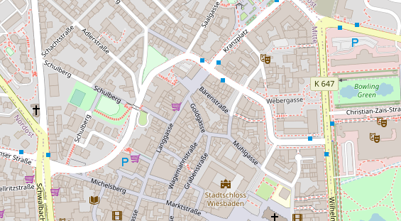 Restaurant auf Karte