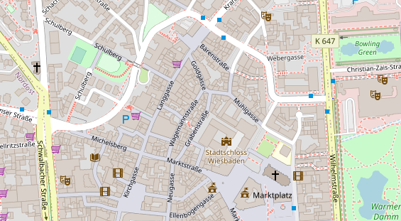 Restaurant auf Karte