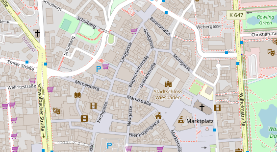 Restaurant auf Karte