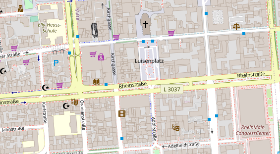 Restaurant auf Karte