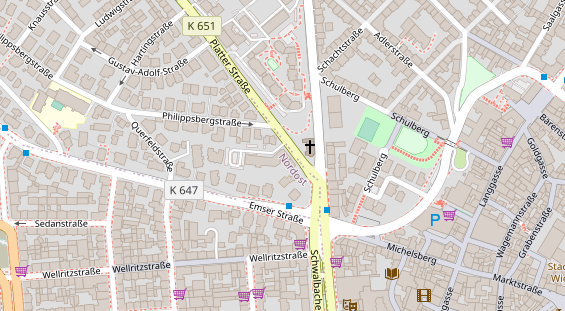 Restaurant auf Karte