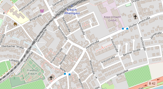 Restaurant auf Karte