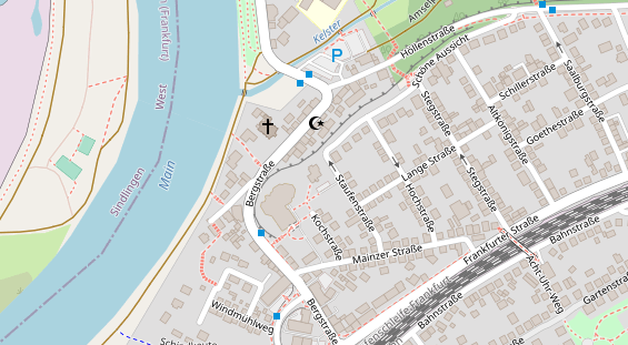 Restaurant auf Karte