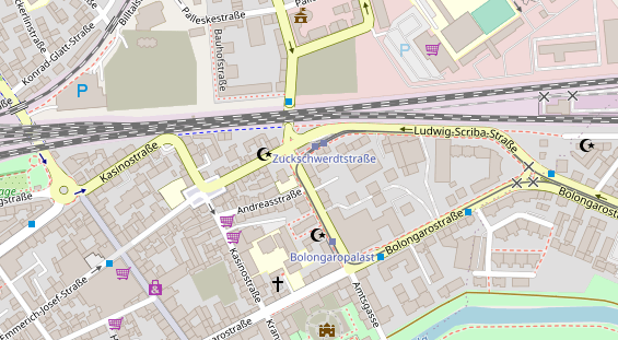 Restaurant auf Karte