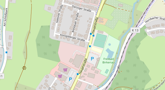 Restaurant auf Karte