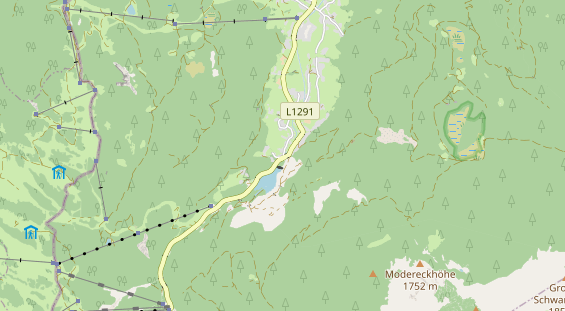 Restaurant auf Karte