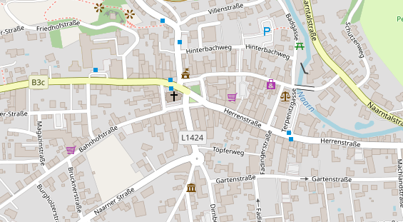 Restaurant auf Karte