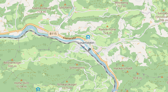 Restaurant auf Karte