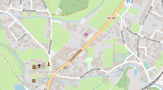 Restaurant auf Karte