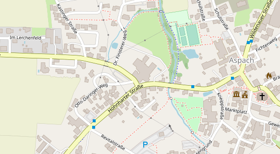 Restaurant auf Karte