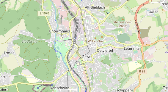 Restaurant auf Karte