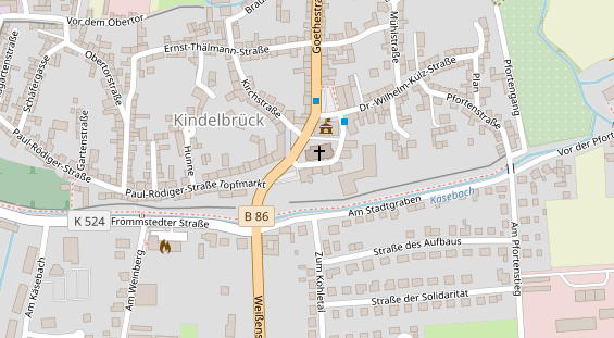 Restaurant auf Karte