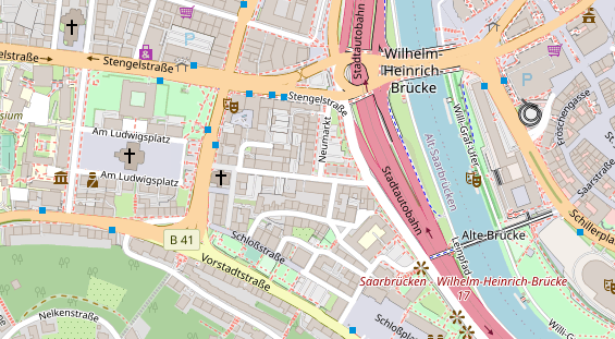 Restaurant auf Karte