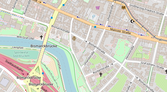 Restaurant auf Karte